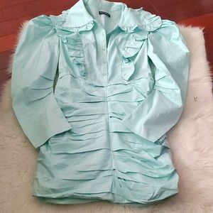 Mint Green Ruffle Mini Dress